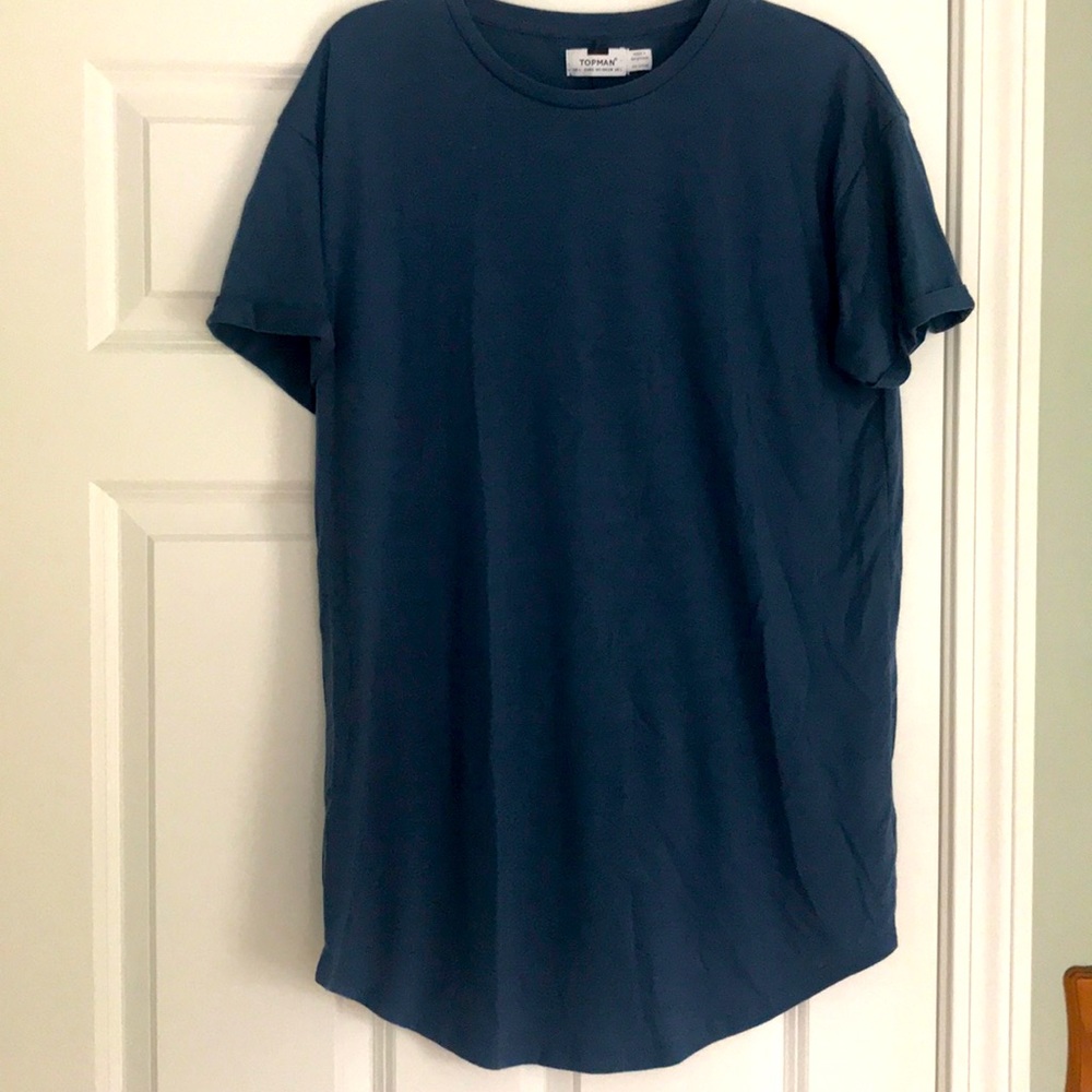 Topman long hem short sleeve men’s shirt